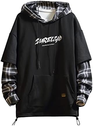 GURUNVANI Japan Style Patchwork Hoodies Men Characters Streetwear Hoodie Men Sweatshirt