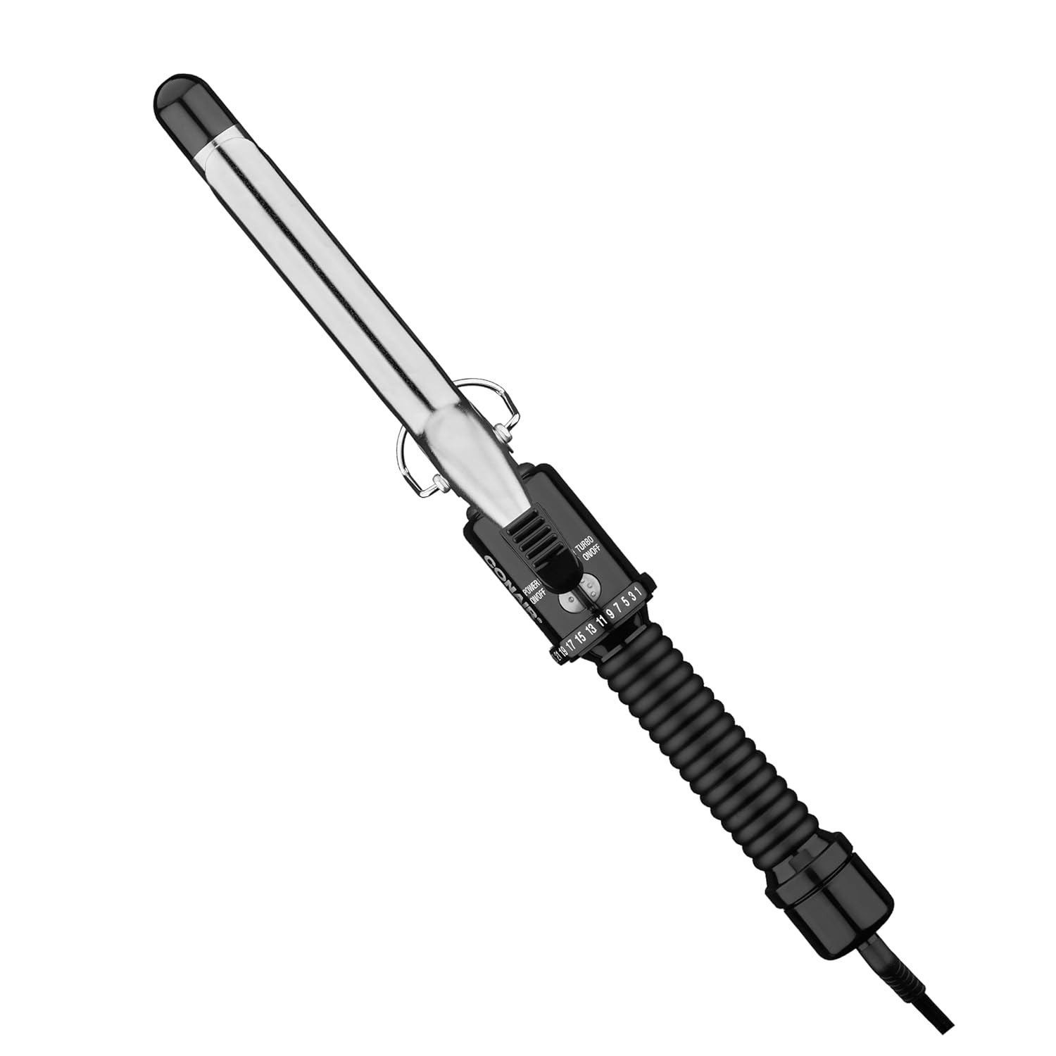 CONAIR Instant Heat 3\/4-Inch Curling Iron for Short &amp; Medium Hair, Portable Barrel Curling Iron for Hair Styling with Dual Voltage for Worldwide Travel, Black